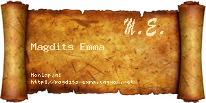 Magdits Emma névjegykártya